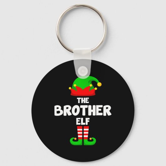 De broer Elf Grappig Kerstmis Matching Family Pa Sleutelhanger (Voorkant)