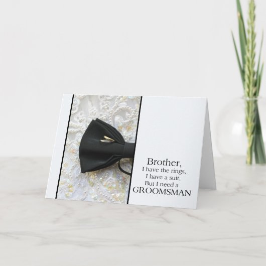 De broer   gelieve te zijn mijn Groomsman - (Voorkant)