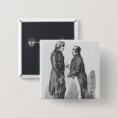 De broers Cointet Vierkante Button 5,1 Cm (Voorkant /achterkant)