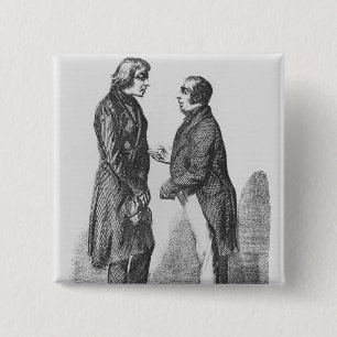 De broers Cointet Vierkante Button 5,1 Cm