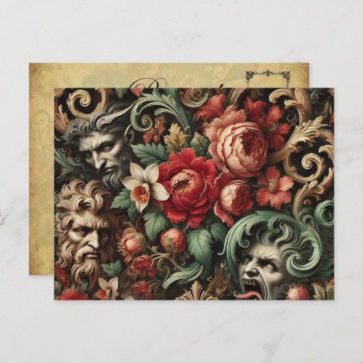 De Broers Groen - Gotisch Victoriaans Feestdagenkaart (Voorkant / Achterkant)