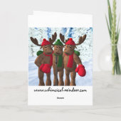 De broers van Amerikaanse elanden: Kerstmis Carol Feestdagen Kaart (Achterkant)