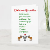 De Bromiden van Kerstmis - een grappig gedicht van Feestdagen Kaart (Voorkant)