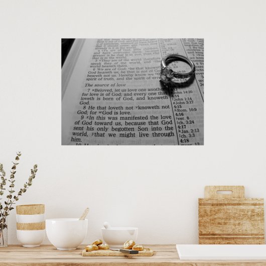 De bron van de liefde poster (Keuken)