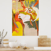 De bron van het kwaad - Art Nouveau Femme Fatale Poster (Keuken)