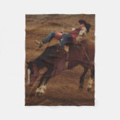 De Bronc - Rodeo Bronco Riding Fleece Deken (Voorkant)