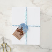 De Bronco Buster (door Frederic Remington) Cadeaulabel (Met Touw)