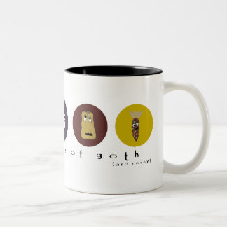 de bronnen van gothic ( en corny ! ) polka tweekleurige koffiemok