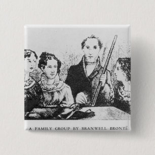 De Bronte-familie Vierkante Button 5,1 Cm