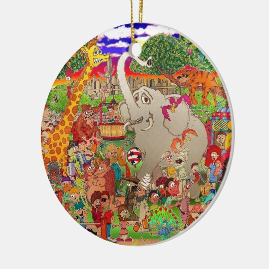 De Bronx-dierentuin zonder cache Keramisch Ornament (Links)