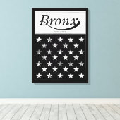 De Bronx | New York American Flag Canvas Afdruk (Insitu (Houten vloer))