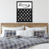 De Bronx | New York American Flag Canvas Afdruk (Insitu (Slaapkamer))