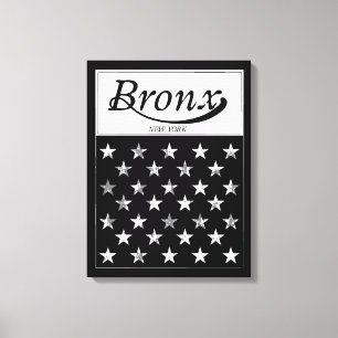 De Bronx   New York American Flag Canvas Afdruk