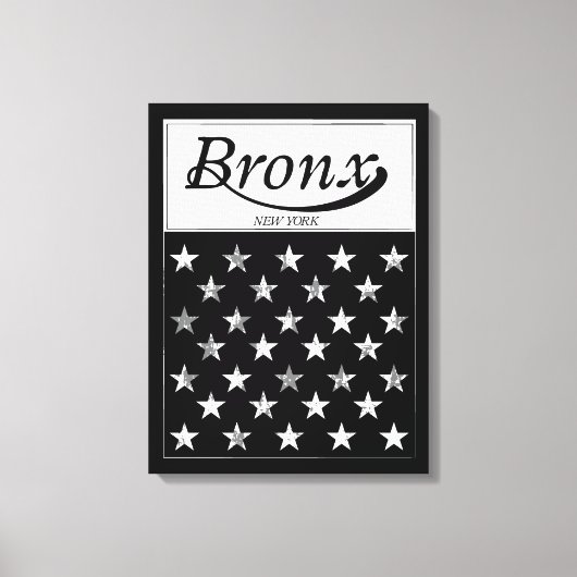De Bronx | New York American Flag Canvas Afdruk (Voorkant)