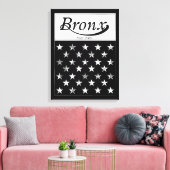 De Bronx | New York American Flag Canvas Afdruk (Insitu (Woonkamer))