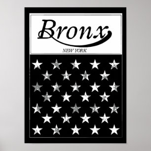 De Bronx   New York American Flag Poster