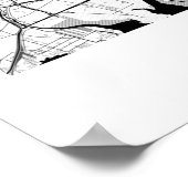 De Bronx New York City Modern White Map Poster (Hoek)