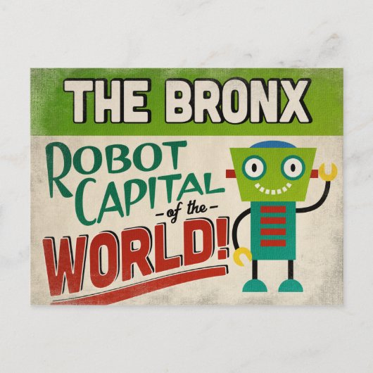 De Bronx New York Robot - Funny  Briefkaart (Voorkant)