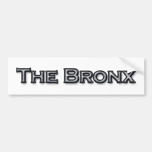 De Bronx New York Text Logo Bumpersticker (Voorkant)