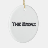 De Bronx New York Text Logo Keramisch Ornament (Rechts)
