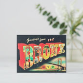 De Bronx NY Retro Ansichtkaart Briefkaart (Staand voorkant)
