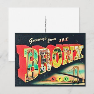 De Bronx NY Retro Ansichtkaart Briefkaart