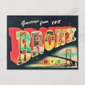 De Bronx NY Retro Ansichtkaart Briefkaart (Voorkant)