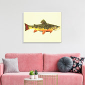 De Brook-forel Canvas Afdruk (Insitu (Woonkamer))