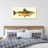 De Brook-forel Canvas Afdruk (Insitu (Slaapkamer))