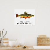 De Brook-forel Poster (Keuken)