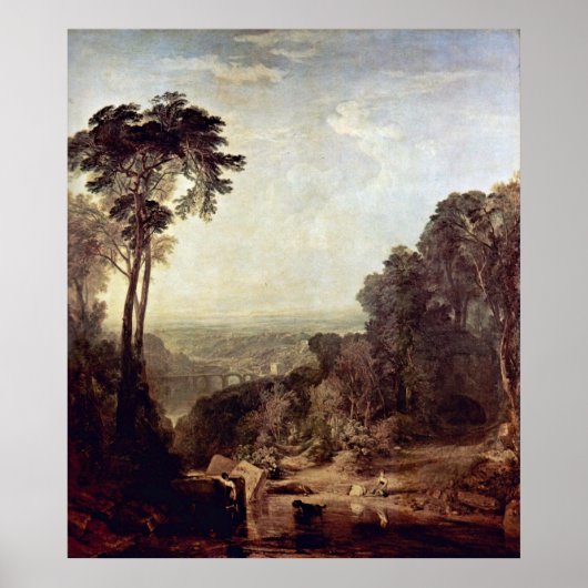 De Brook oversteken door Joseph William Turner Poster (Voorkant)