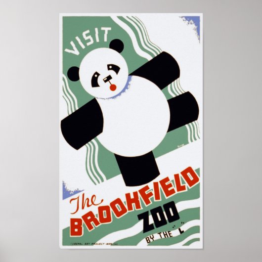 De Brookfield Zoo Panda WPA-Posters Poster (Voorkant)