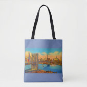 de Brooklyn Bridge-afdruk Tote Bag (Voorkant)
