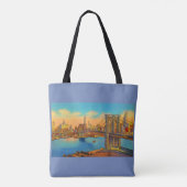 de Brooklyn Bridge-afdruk Tote Bag (Achterkant)