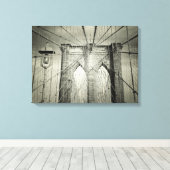 De Brooklyn Bridge Canvas Afdruk (Insitu (Houten vloer))