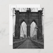 De Brooklyn Bridge in New York City Briefkaart (Voorkant / Achterkant)