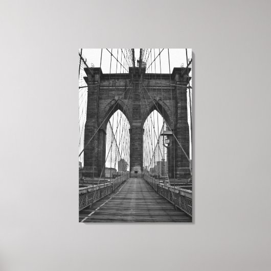De Brooklyn Bridge in New York City Canvas Afdruk (Voorkant)