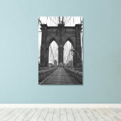 De Brooklyn Bridge in New York City Canvas Afdruk (Insitu (Houten vloer))