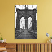 De Brooklyn Bridge in New York City Canvas Afdruk (Insitu (Woonkamer))