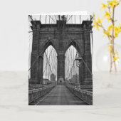 De Brooklyn Bridge in New York City Kaart (Gele Bloem)