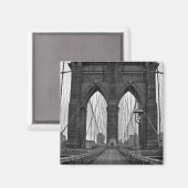 De Brooklyn Bridge in New York City Magneet (Voorkant / Achterkant)