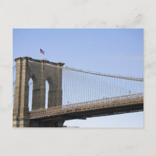 De Brooklyn Bridge in New York City, New 2 Briefkaart