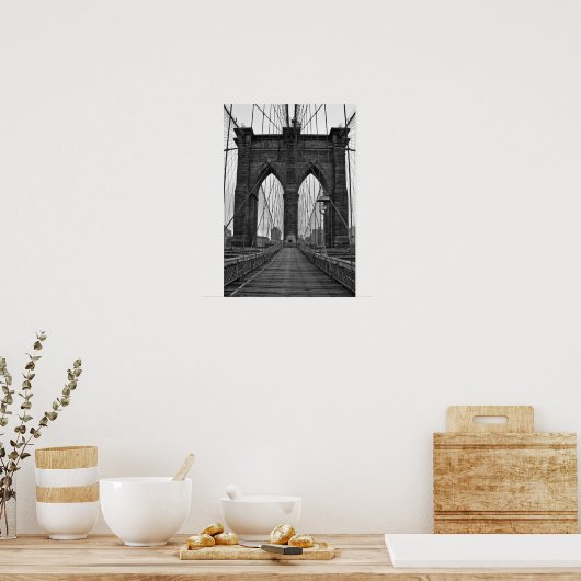 De Brooklyn Bridge in New York City Poster (Keuken)