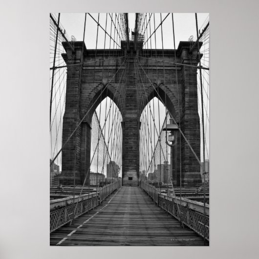 De Brooklyn Bridge in New York City Poster (Voorkant)