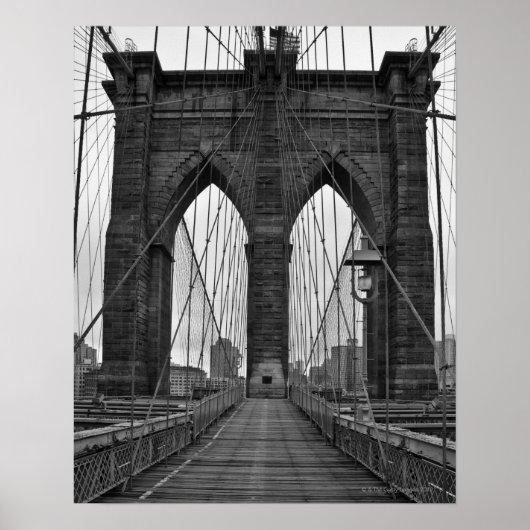 De Brooklyn Bridge in New York City Poster (Voorkant)