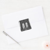 De Brooklyn Bridge in New York City Vierkante Sticker (Envelop)