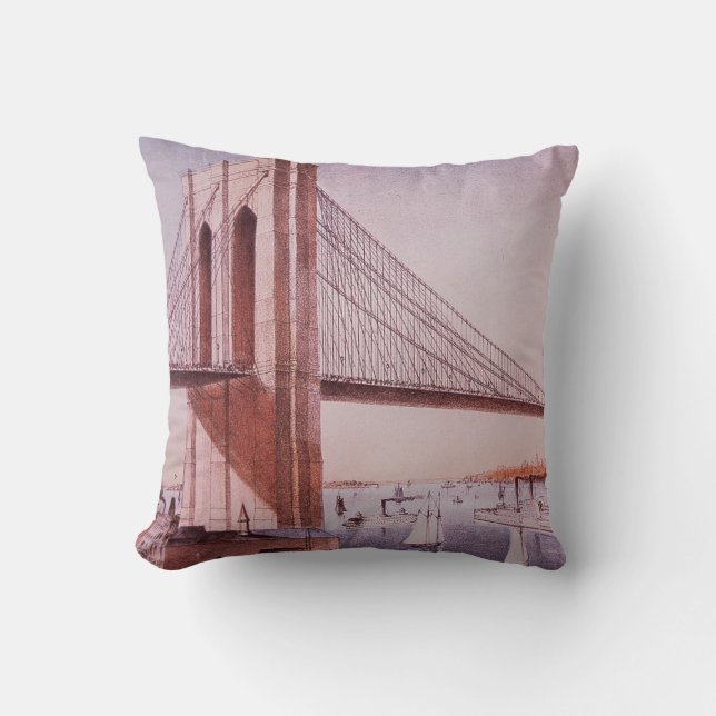 De Brooklyn Bridge Kussen (Voorkant)