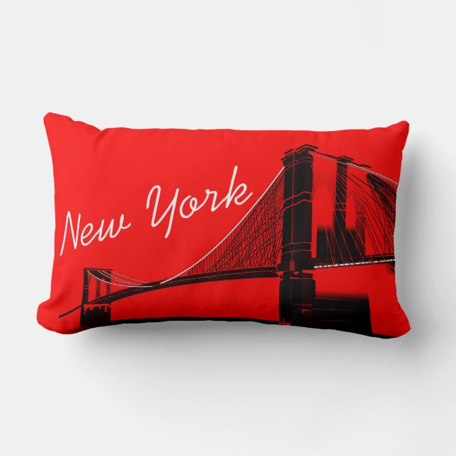 De Brooklyn Bridge New York Design Kussen (Voorkant)