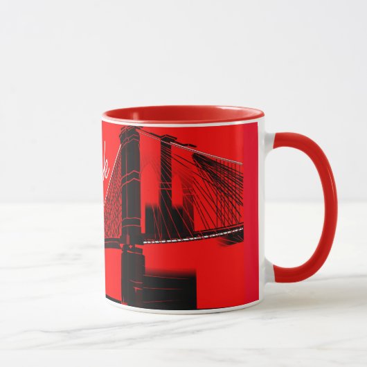De Brooklyn Bridge New York Design Mok (Rechts)