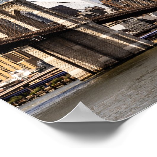 De Brooklyn Bridge Poster (Hoek)